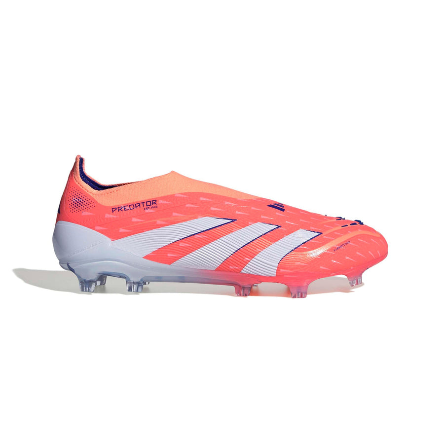 Botas de fútbol adidas Predator 25 Elite sin cordones FG/AG - Signal Coral/Ftwr White/Beam Orange