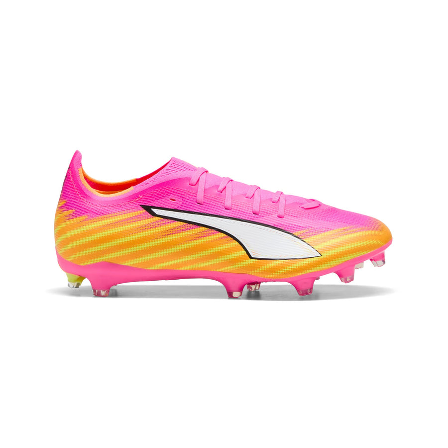 Botas de fútbol Puma Ultra 6 Match FG/AG - Rosa veneno/Negro Puma/Rayo de sol/Aqua brillante