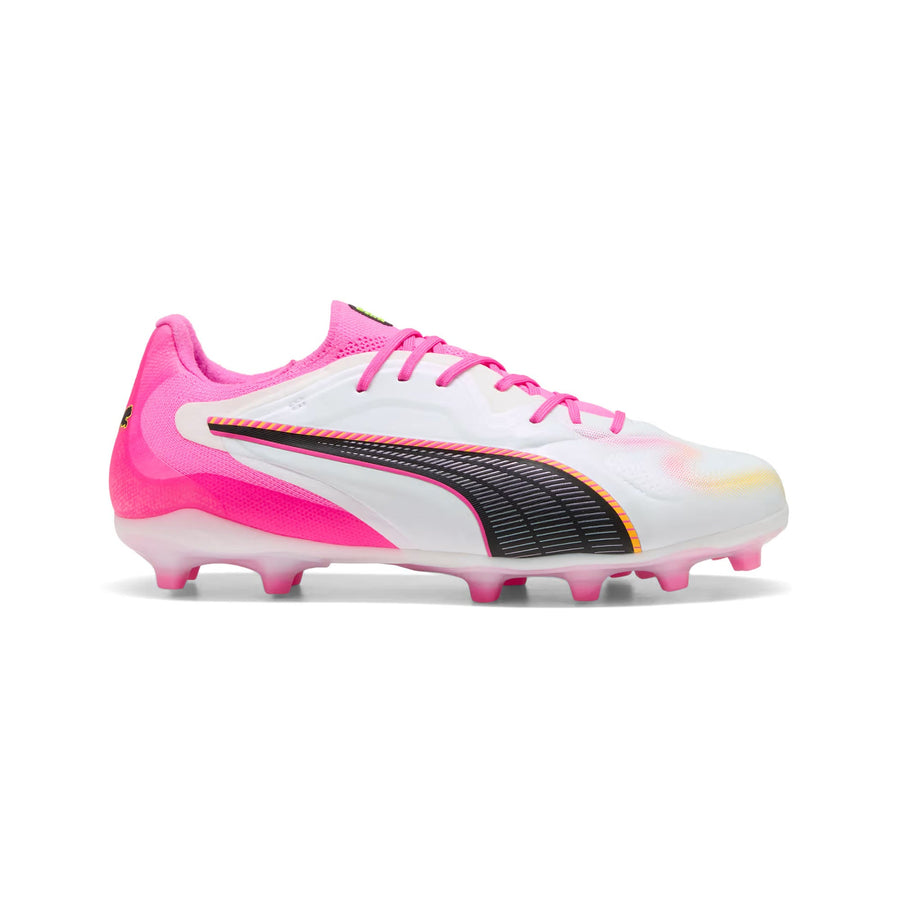 Botas de fútbol Puma King 20 Pro FG/AG - Puma White/Poison Pink/Bright Aqua