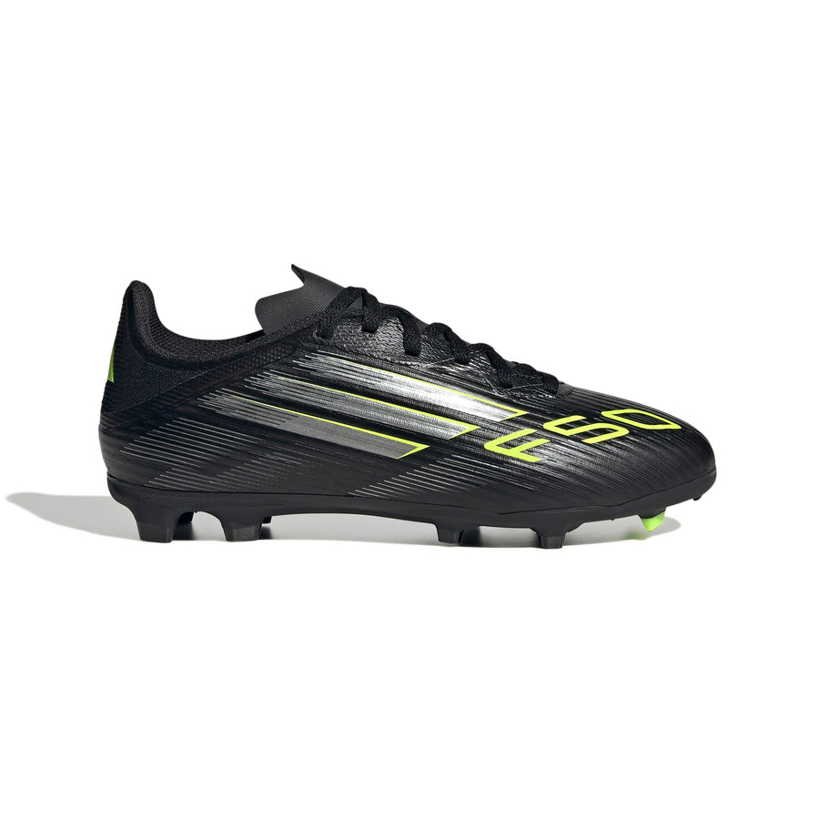 Botas de fútbol adidas F50 League FG/MG Jnr - Negro Core/Iron Met./Lemon Lucid