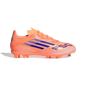 Botas de fútbol adidas F50 League FG/MG Jnr - Naranja Beam/Azul Lucid/Blanco Ftwr