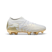 Botas de fútbol Puma Future 9 Ultimate FG - Blanco Puma/Oro metálico/Negro Puma