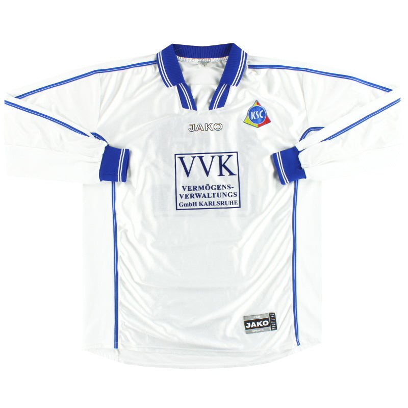 2000-02 Karlsruhe Jako Camiseta de Jugador de Visitante #12 Manga Larga XL