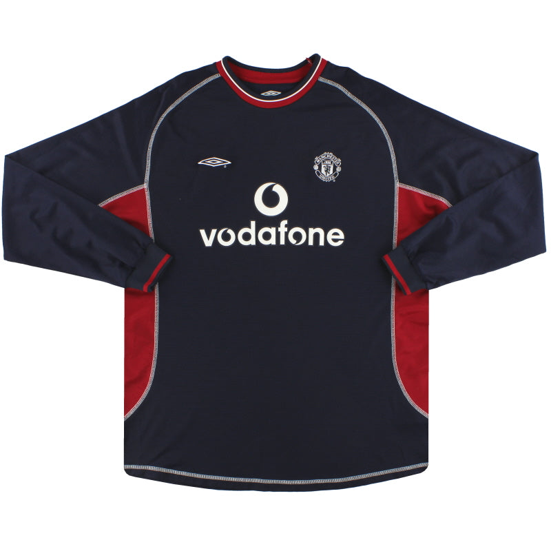 2000-01 Manchester United Umbro Tercera Camiseta Manga Larga XL