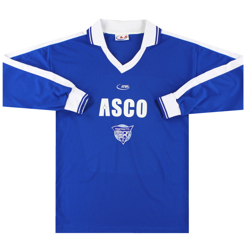 2000-01 Camiseta Peterhead Local Manga Larga *Como Nueva*