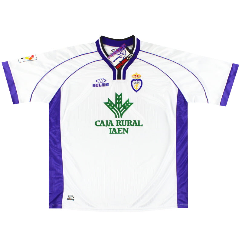 Camiseta de la primera equipación del Real Jaén Kelme 2000-01 *con etiquetas* XL