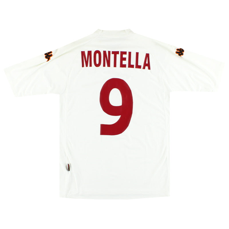 2000-01 Camiseta Visitante Roma Kappa Montella #9 *Como Nueva* XXL