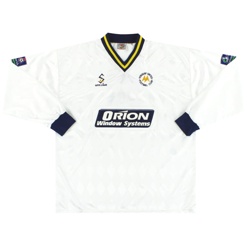 2000-01 Camiseta de partido de la Super League del Torquay Tercera Manga Larga #6 XXL