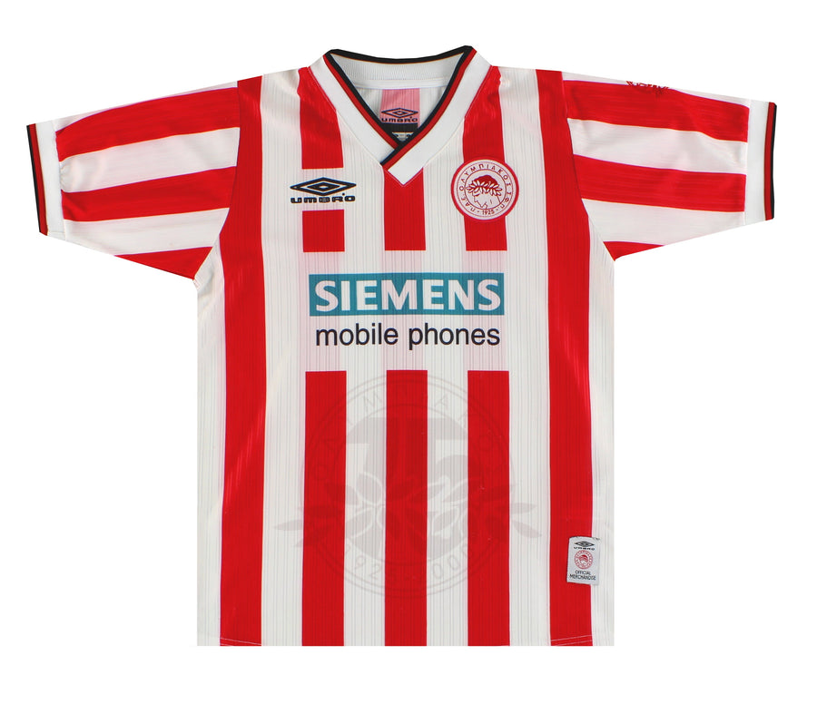 2000-01 Olympiakos Umbro '75th Anniversary' Home Shirt Y