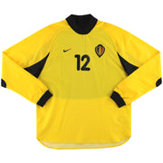 2000-02 Bélgica Nike Camiseta Portero Versión Jugador #12 XL