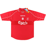 2000-02 Liverpool Reebok Camiseta Local 'Final Copa de la UEFA' *con etiquetas* L