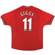 2000-02 Manchester United Umbro Camiseta Local Giggs #11 *Impecable* L