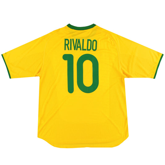 2000-02 Brazil Nike Home Shirt Rivaldo #10 *w/tags* L