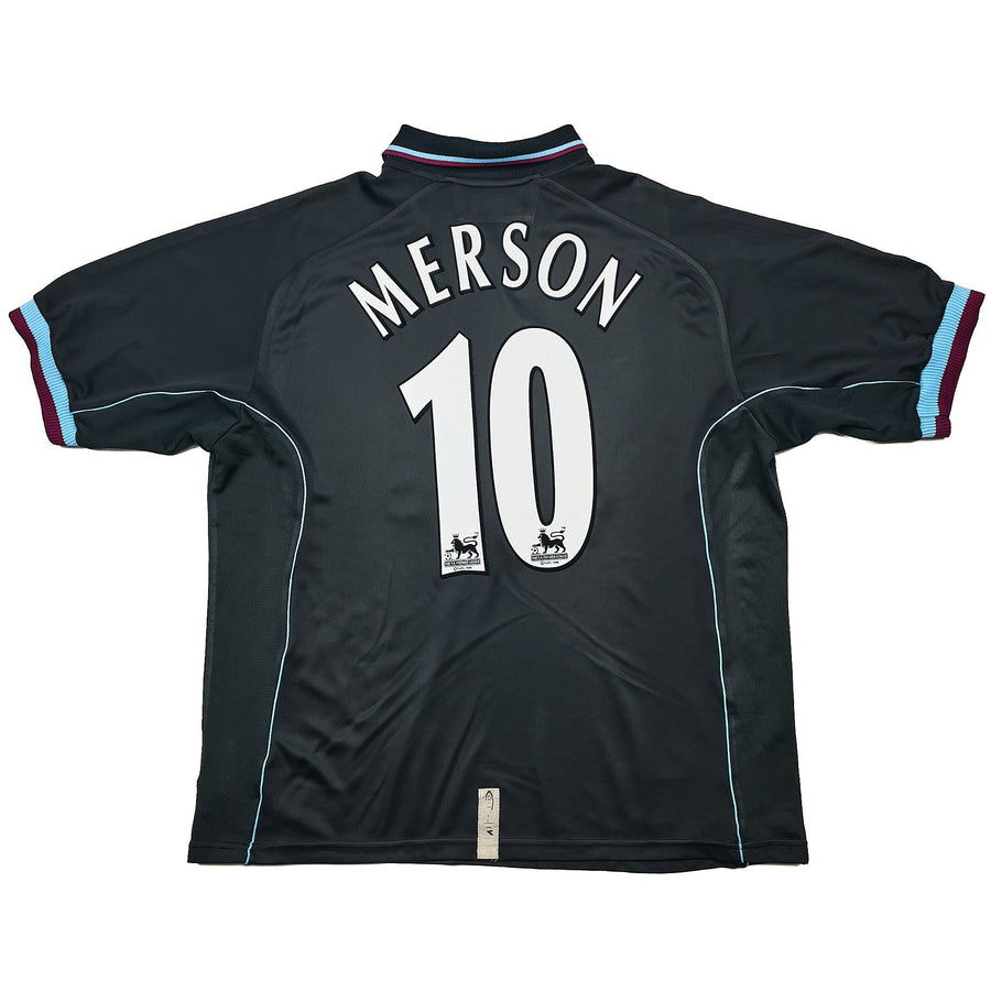 Camiseta del Aston Villa 2000/01 de visitante #10 Merson (L) Diadora