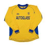 Camiseta de visitante del Chelsea Zola #25 (M) de manga larga Umbro 2000/01