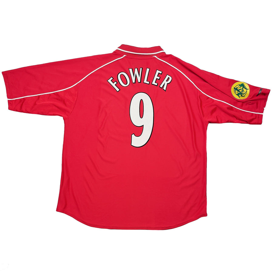 2000/02 Liverpool Camiseta de Casa Europea Fowler #9 (XXL) Reebok