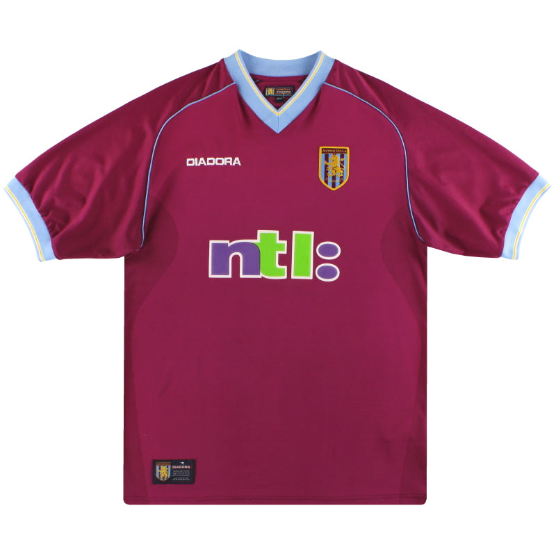 2001-02 Aston Villa Diadora Camiseta Local *Impecable* L