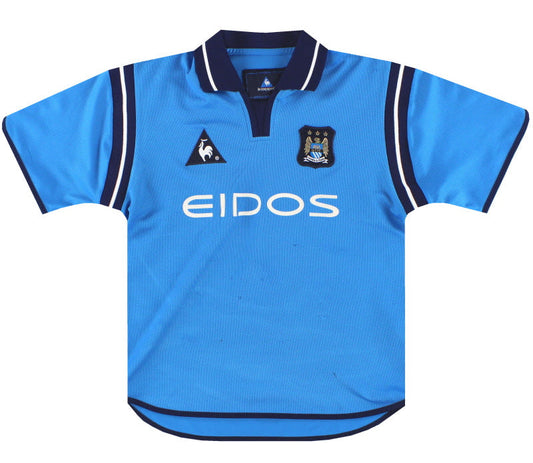 2001-02 Manchester City Le Coq Sportif Home Shirt S.Boys