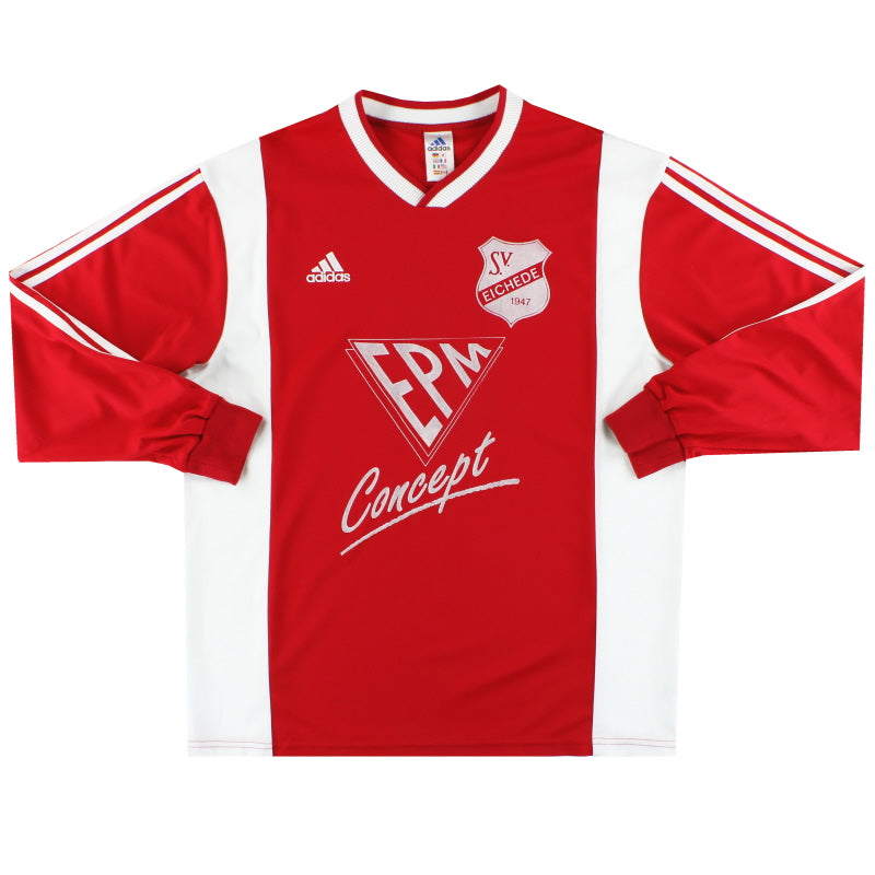 Camiseta de local de partido Adidas del SV Eichede 2001-02 #15, manga larga, talla XL