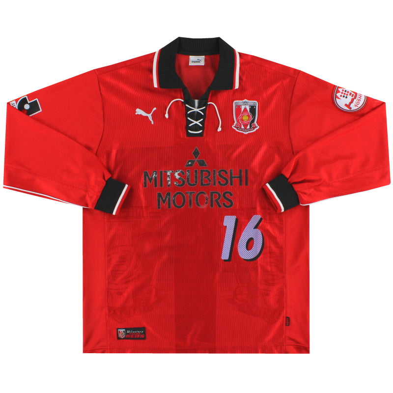 2001-02 Urawa Red Diamonds Puma Camiseta de partido de local L/S #16 L