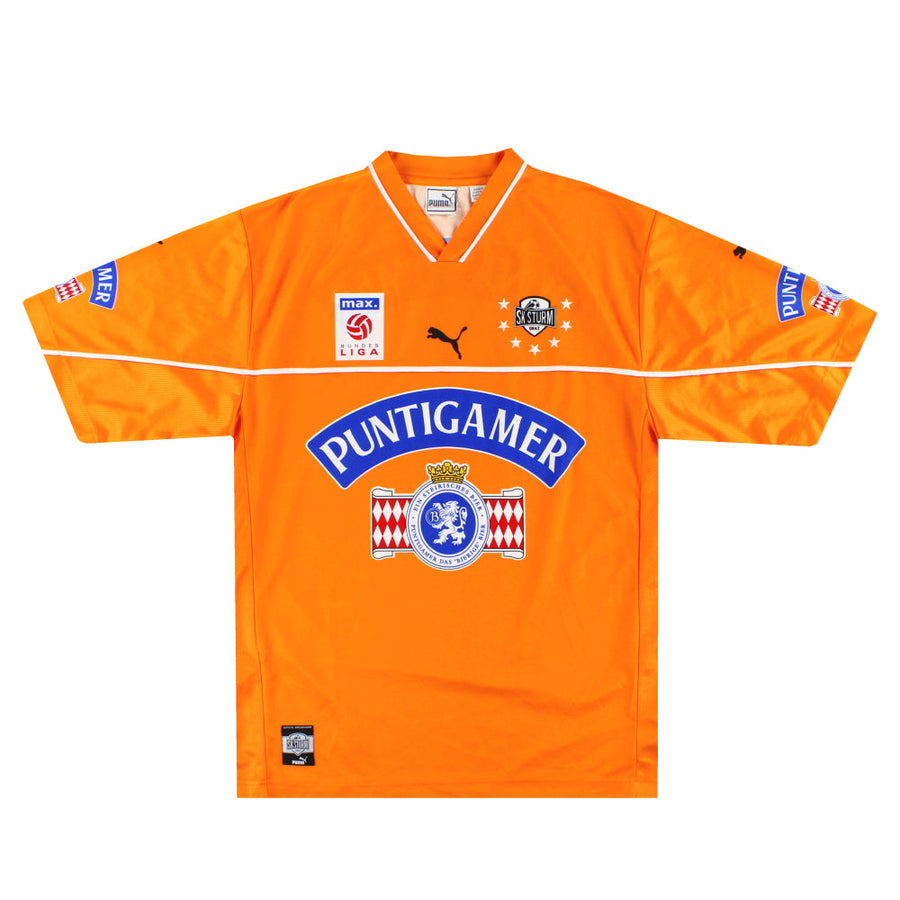 Camiseta de visitante Puma del Sturm Graz 2001-02, Talla L