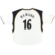Camiseta de Visitante del Liverpool Reebok 2001-03 Hamann #16 Talla XXL