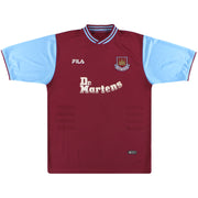 Camiseta de casa Fila del West Ham 2001-03 XL