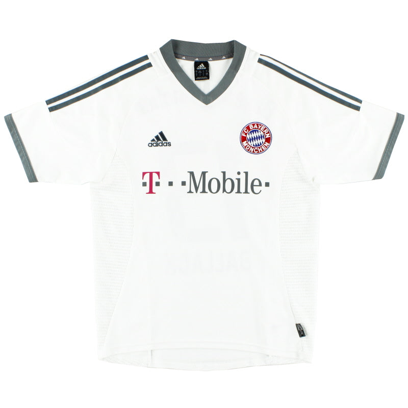 Camiseta de visitante adidas del Bayern de Múnich 2002-03, talla XL para niños.