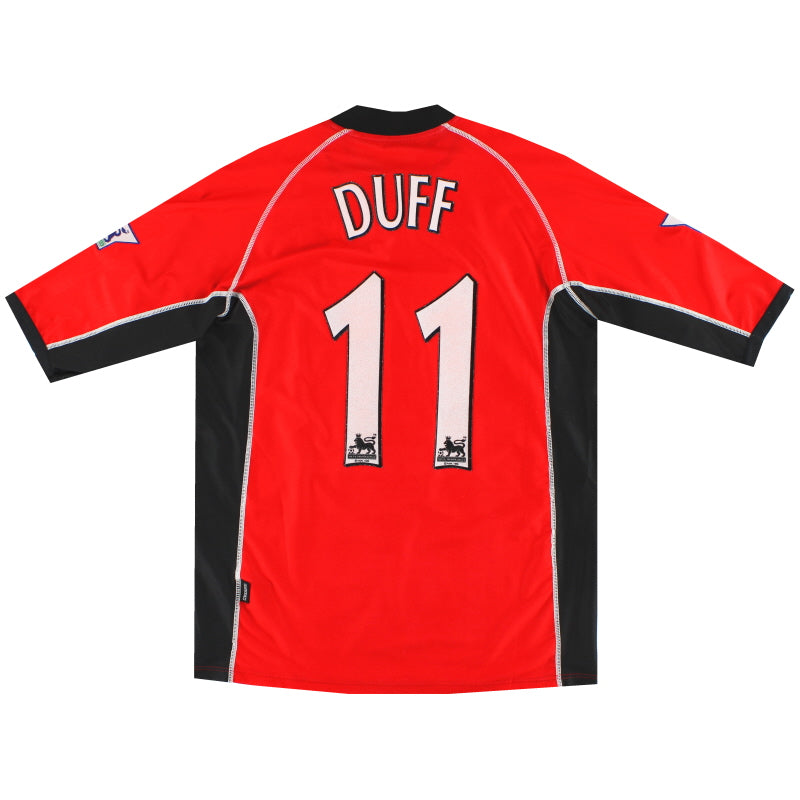 2002-03 Blackburn Kappa Camiseta de visitante usada en partido Duff #11 XXL