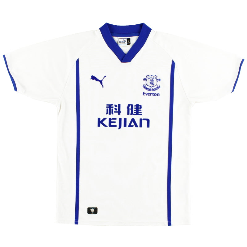 Camiseta de visitante Puma del Everton 2002-03 *Impecable* L
