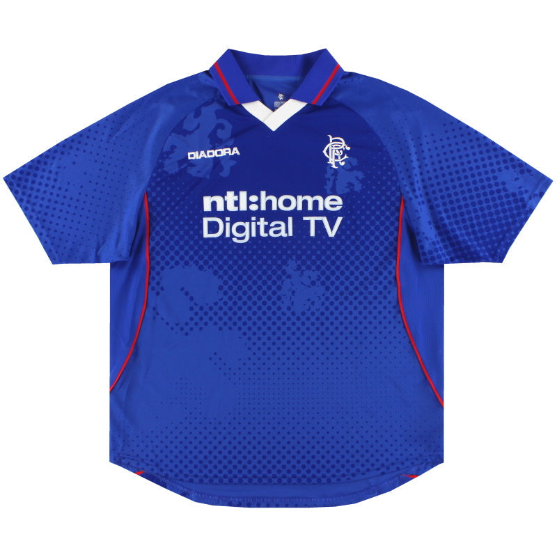 Camiseta Diadora del Rangers de local 2002-03 *Impecable* XL