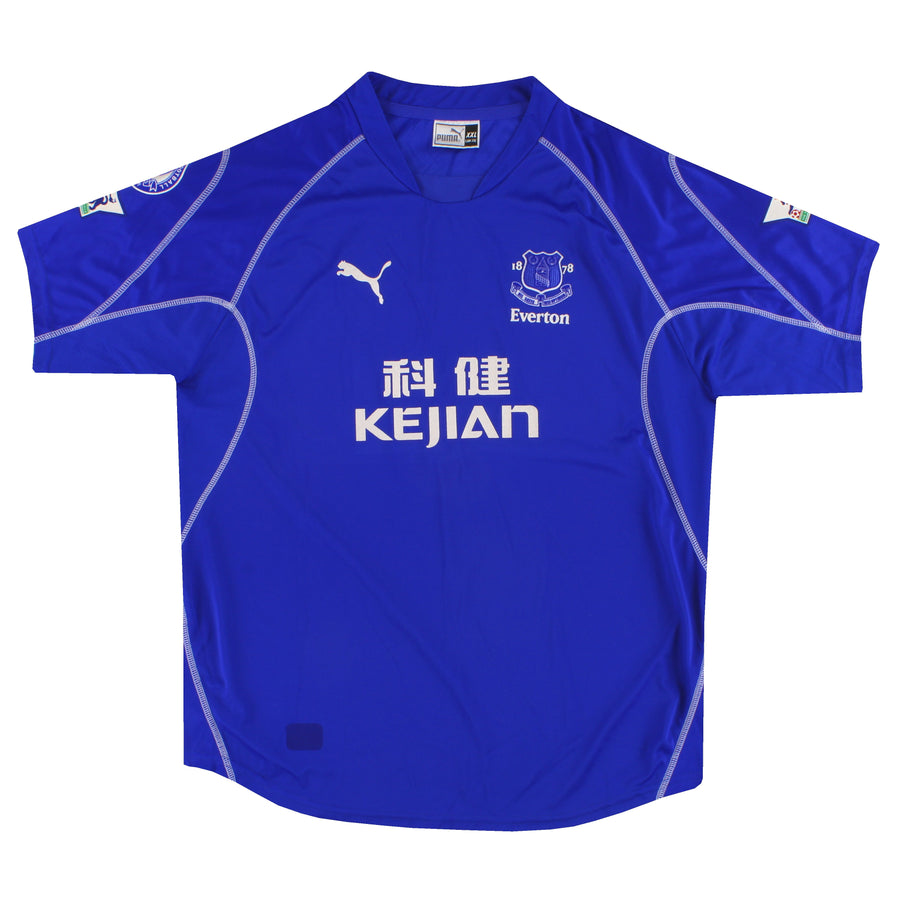 Camiseta de Local 2002-03 del Everton Puma '100 años en Primera División' *Impecable* XXL