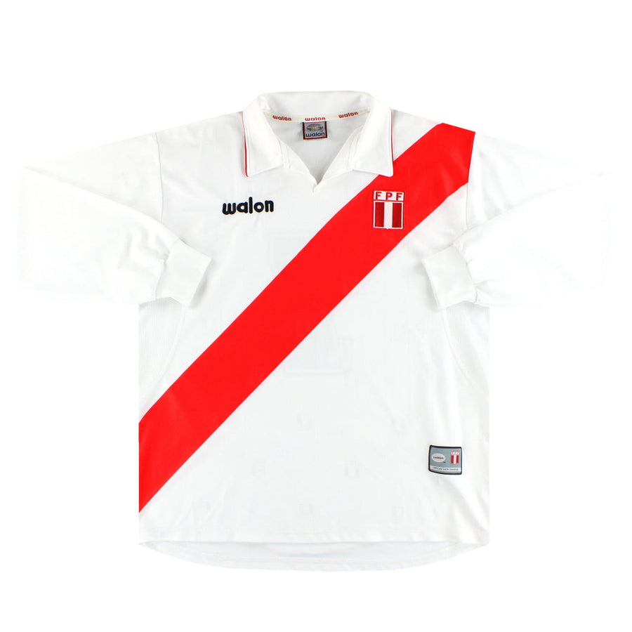 Camiseta de local Walon de Perú 2002-03 #7 manga larga *Impecable* XL