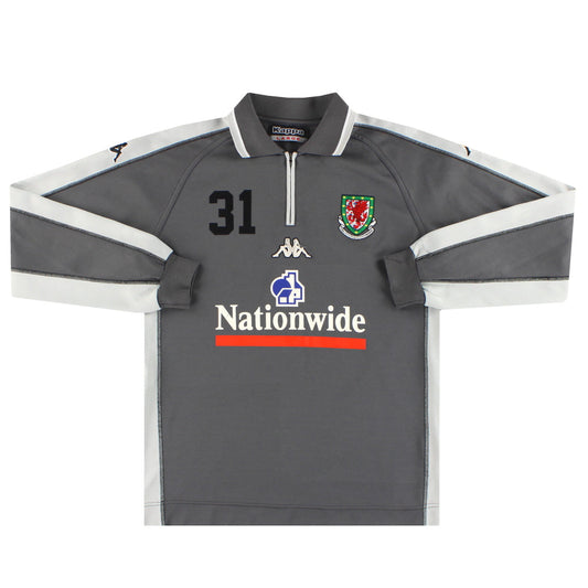 2002-03 Wales Kappa Player Issue 1/4 Zip Sweatshirt L