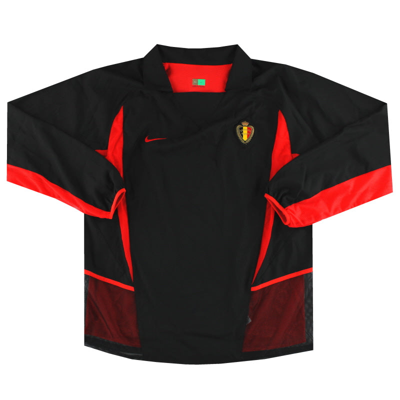 Camiseta de jugador de la selección de Bélgica de visitante Nike 2002-04 Manga Larga *Impecable* XL