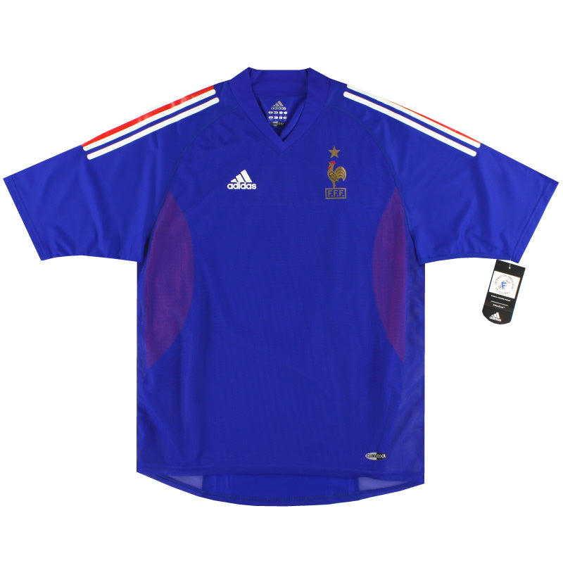 2002-04 Francia adidas Camiseta Local para Jugador *con etiquetas* Talla L