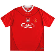 2002-04 Camiseta de local del Liverpool Reebok 'Final de la Worthington Cup' *Como nueva* Talla XL