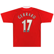 2002-04 Liverpool Reebok Home Shirt Gerrard #17 XL - Classic Football Kit