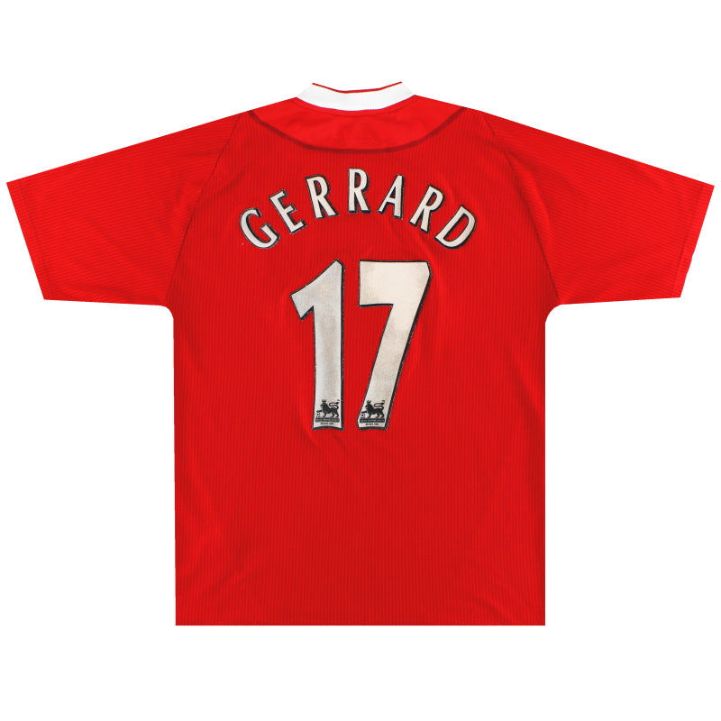2002-04 Liverpool Reebok Home Shirt Gerrard #17 XL - Classic Football Kit