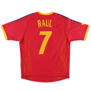 2002-04 España Camiseta Local de Jugador Raúl #7 *Impecable* M
