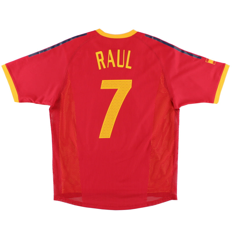 2002-04 España Camiseta Local de Jugador Raúl #7 *Impecable* M