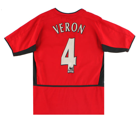 2002-04 Manchester United Nike Home Shirt Veron #4 XL.Boys