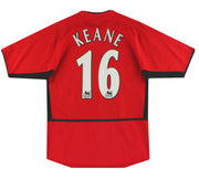 2002-04 Manchester United Nike Home Shirt Keane #16 S