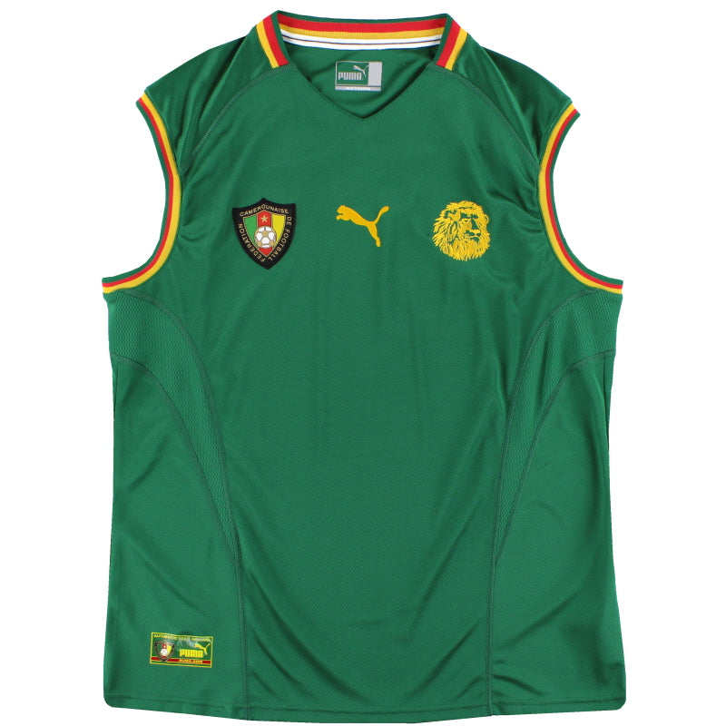 2002 Camerún Puma Camiseta sin mangas de local L