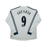 2002/03 Camiseta de visitante Newcastle United Shearer #9 Manga Larga (L) Adidas