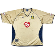2002/03 Camiseta de visitante del Portsmouth Tavlardis #22 *Emitida para partido vs Manchester United* (XL) OM