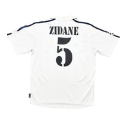 2002/03 Real Madrid Zidane #5 C/L Camiseta Centenario Local (M) Adidas