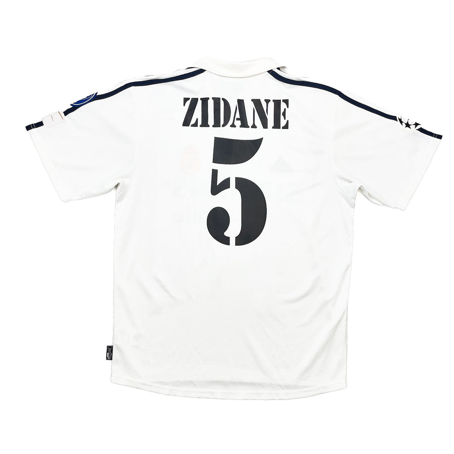 2002/03 Real Madrid Zidane #5 C/L Camiseta Centenario Local (M) Adidas