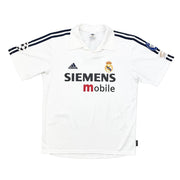 2002/03 Real Madrid Zidane #5 C/L Camiseta Centenario Local (M) Adidas