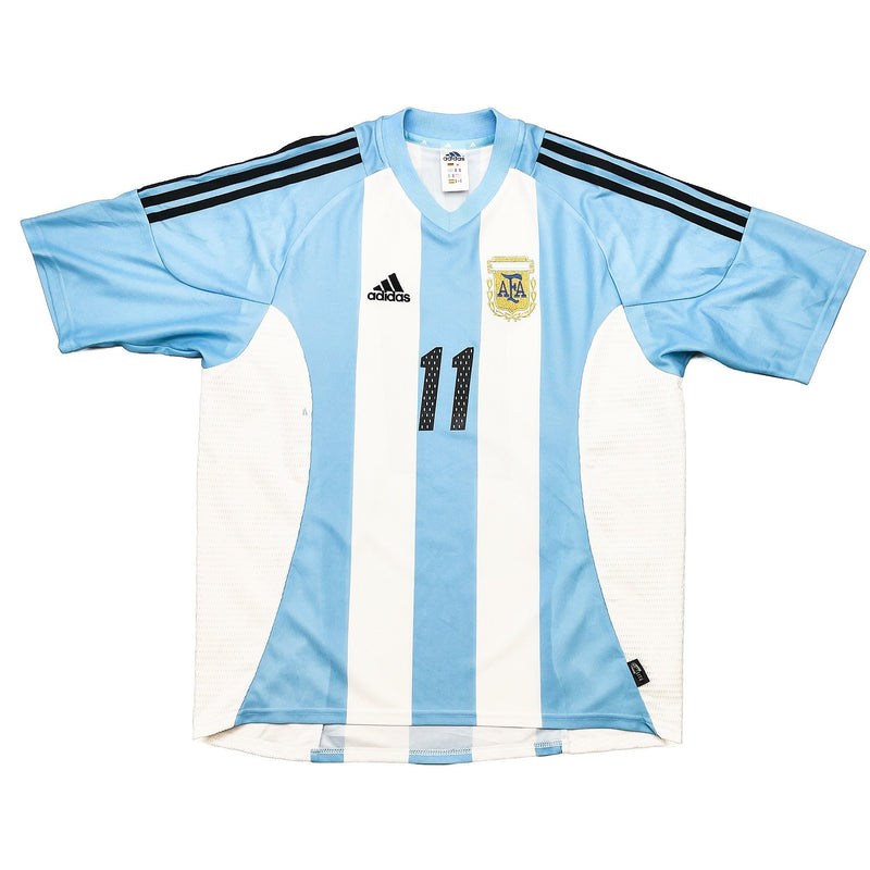 2002/04 Argentina Veron #11 Home Shirt (L) Adidas